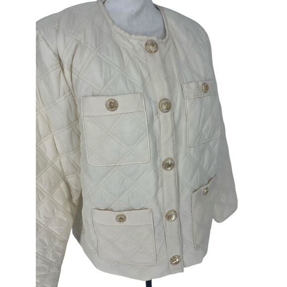 Veronica Beard Shalia Quilted Jacket in Ivory - Picture 11 of 16